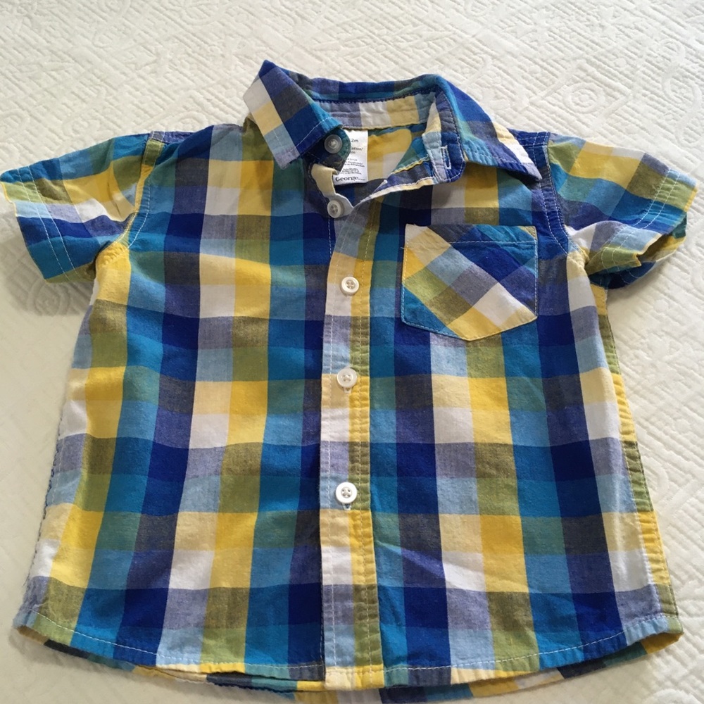 6-12m (5/$20) Button-Down Short-Sleeve by George